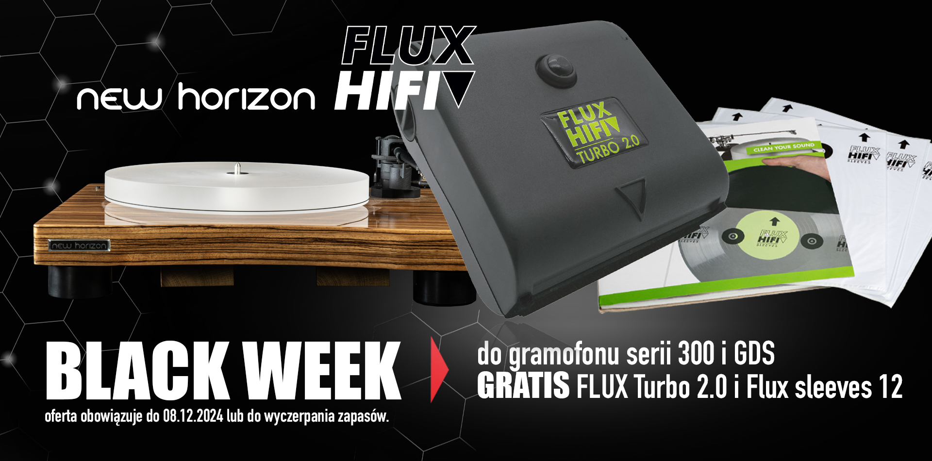 New Horizon: do gramofonu serii 300 i GDS gratis FLUX Turbo 2.0 i FLUX Sleeves 12